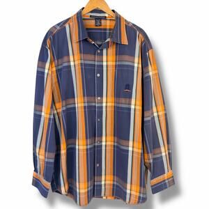 Vintage Marithe + Francois Girbaud Mens Long Sleeve Plaid Button Down Shirt XXL